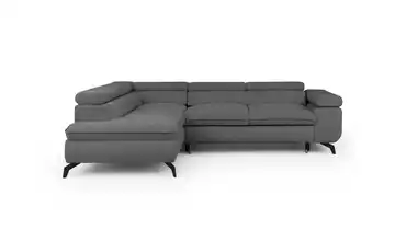 S-STYLE Ecksofa Bonnie Chenille links Grau