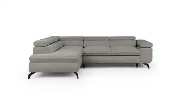 S-STYLE Ecksofa Bonnie Chenille links Hellgrau