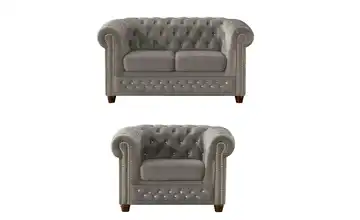 S-STYLE Polstergarnitur 2+1 Grau