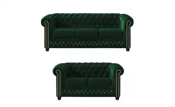 S-STYLE Polstergarnitur 3+2 Flaschengrün