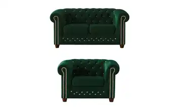 S-STYLE Polstergarnitur 2+1 Flaschengrün