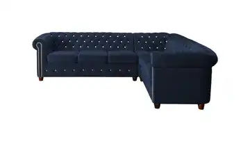 S-STYLE Ecksofa rechts Marineblau