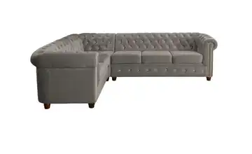 S-STYLE Ecksofa links Grau