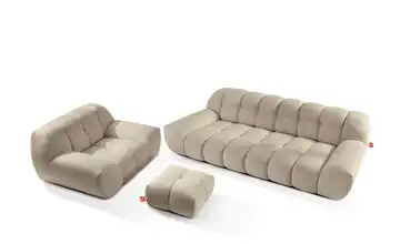 KONSIMO Polstermöbel 3er-Set Beige