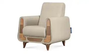 KONSIMO Sessel Creme Boucléstoff