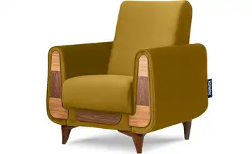 KONSIMO Sessel Gelb Velours