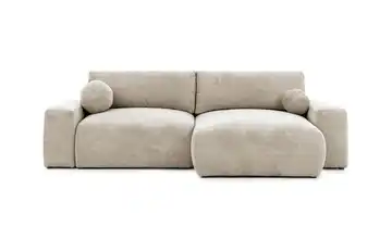 S-STYLE Ecksofa rechts Dunkelbeige
