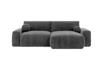 S-STYLE Ecksofa rechts Dunkelgrau
