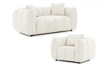 S-STYLE Polstergarnitur 2+1 Creme
