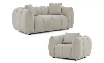 S-STYLE Polstergarnitur 2+1 Taupe