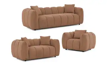 S-STYLE Polstergarnitur 3+2+1 Terracotta