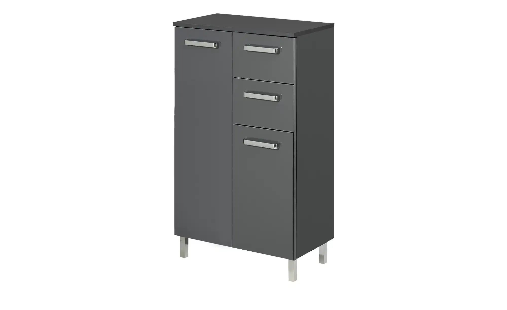 Highboard Murau | grau | Maße (cm): B: 60 H: 100,5 T: 33.0 Badmöbel > Badschränke > Midischränke - Sconto Image