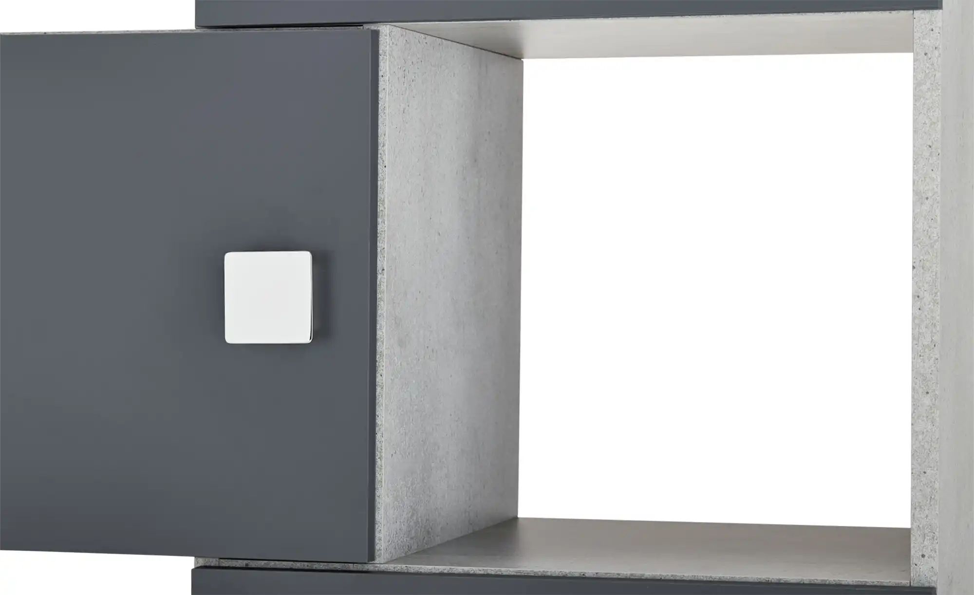 Bad-Schieberegal | Basaltgrau / Stein-Optik (Nachbildung)