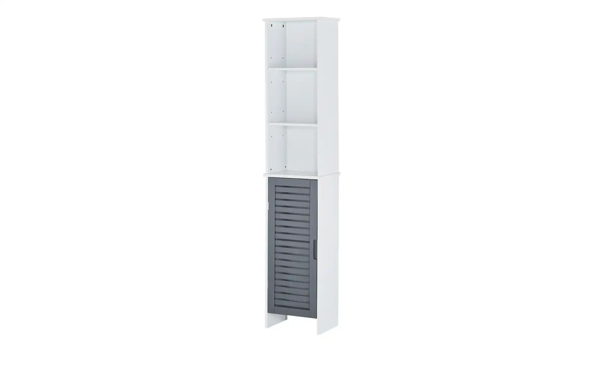 Hochschrank Nisser | grau | Maße (cm): B: 34 H: 165 T: 23.0 Badmöbel > Badschränke > Bad-Hochschränke - Sconto Image