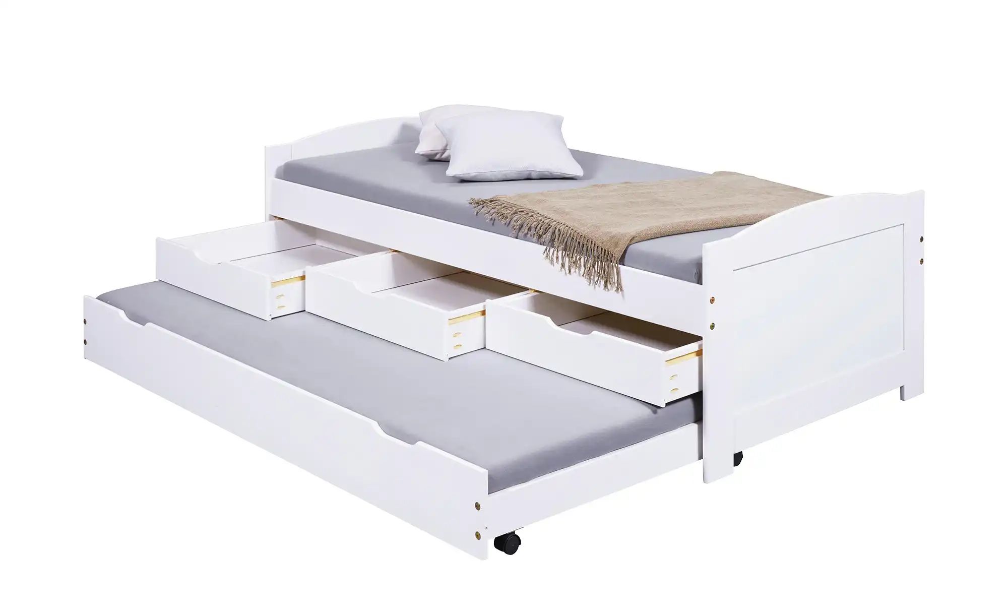 Funktionsbett Ulli | weiß | Maße (cm): B: 98 H: 63 T: 208.0 Betten > Einzelbetten & Liegen - Sconto Image