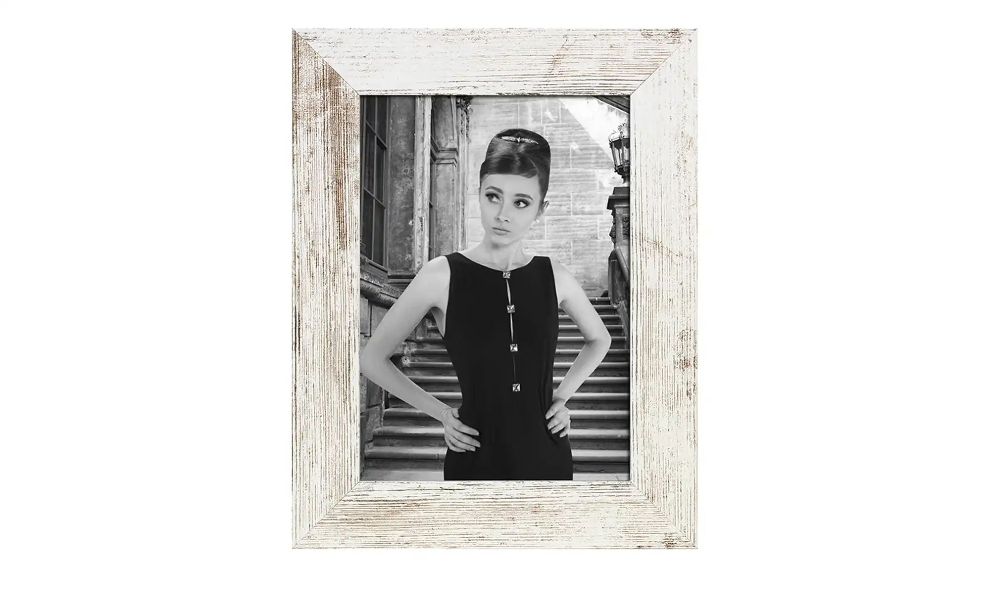 Bilderrahmen 13x18 cm Hollywood | weiß | Massivholz | Maße (cm): B: 18 H: 23 T: 1.5 Dekoration > Bilderrahmen - Sconto Image