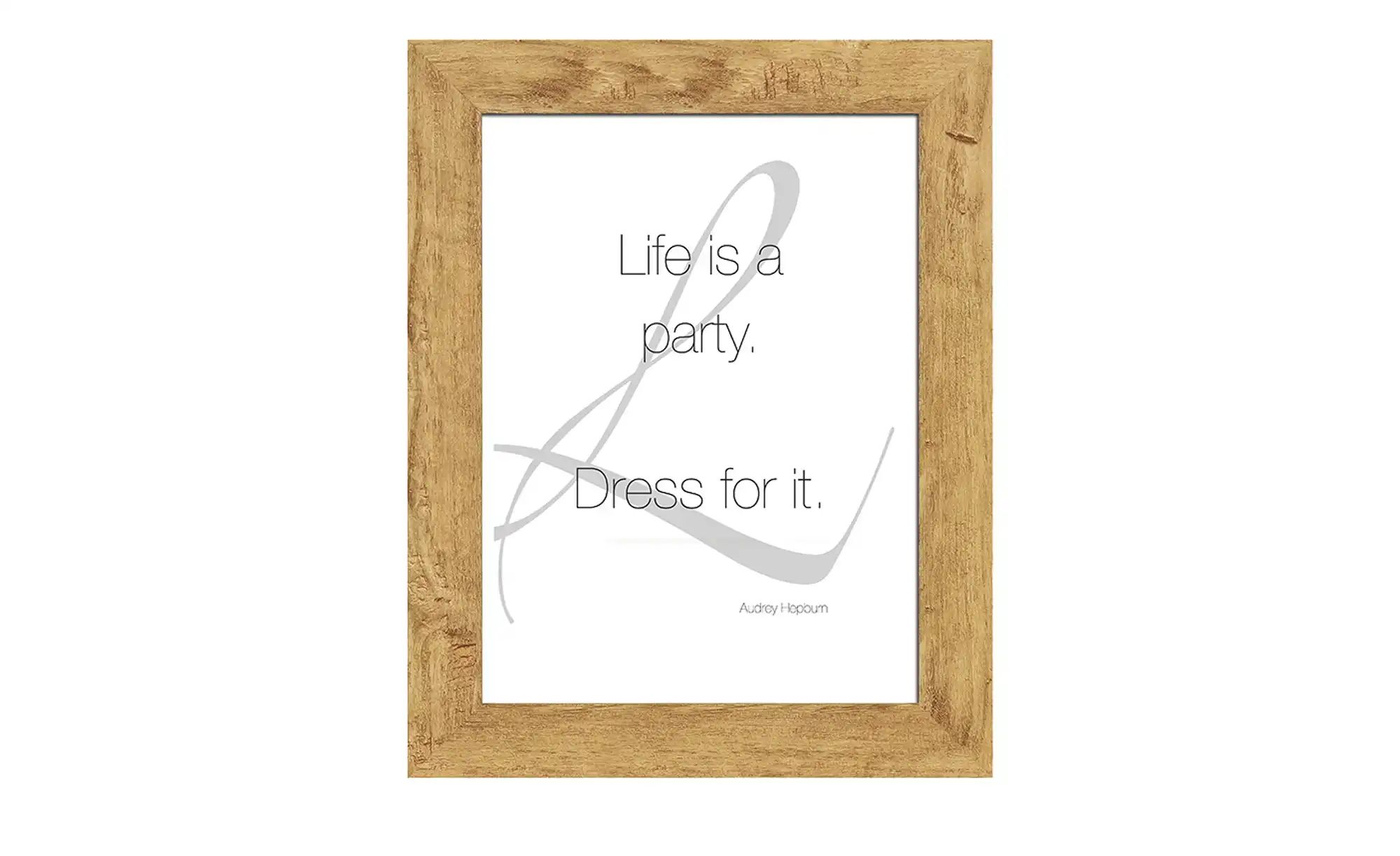 Bilderrahmen 18x24 cm Hollywood | holzfarben | Massivholz | Maße (cm): B: 23 H: 29 T: 1.5 Dekoration > Bilderrahmen - Sconto Image