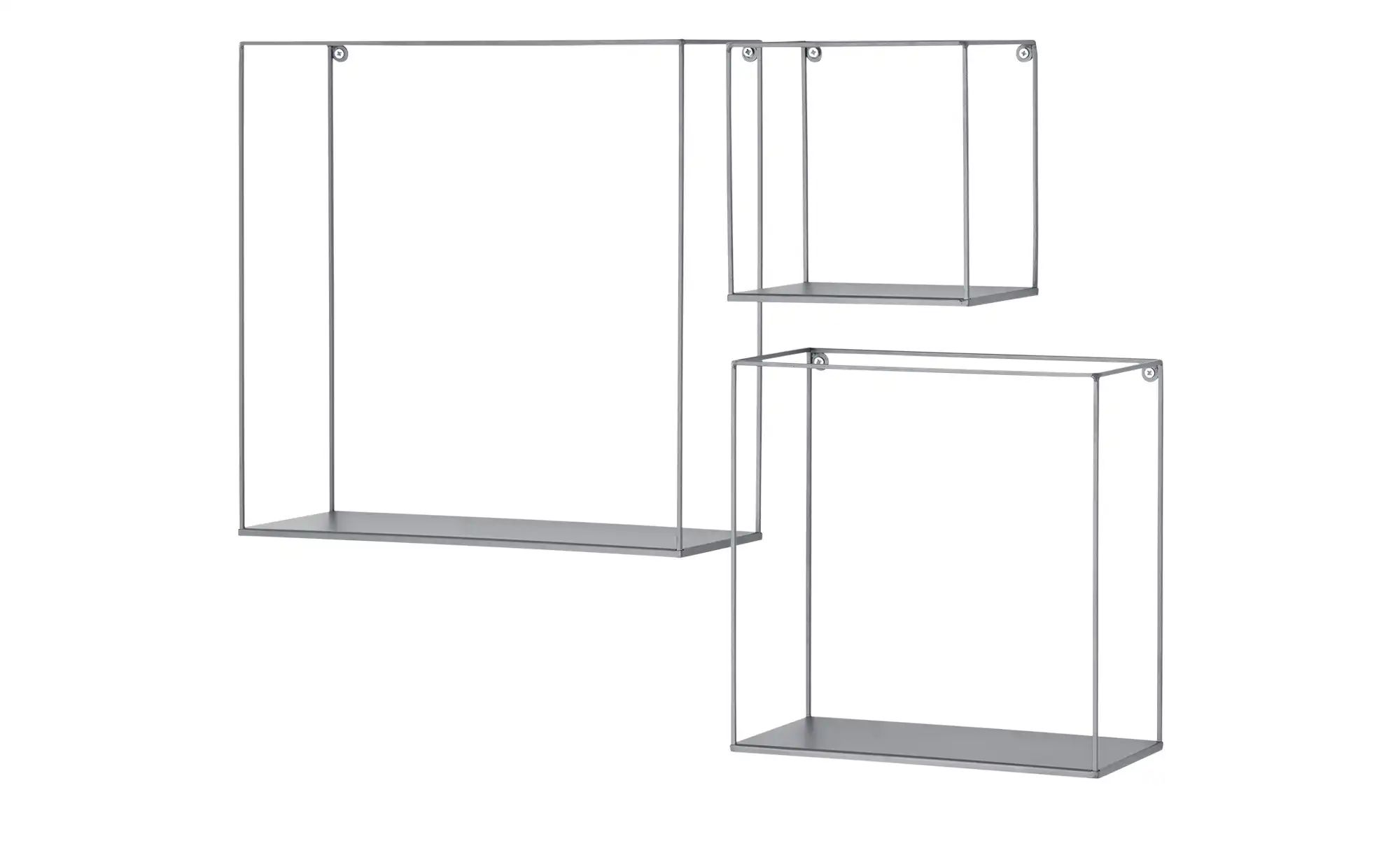 Wandregal 3er-Set Bahia | grau | Maße (cm): B: 40 H: 40 T: 15.0 Regale > Wandregale - Sconto Image