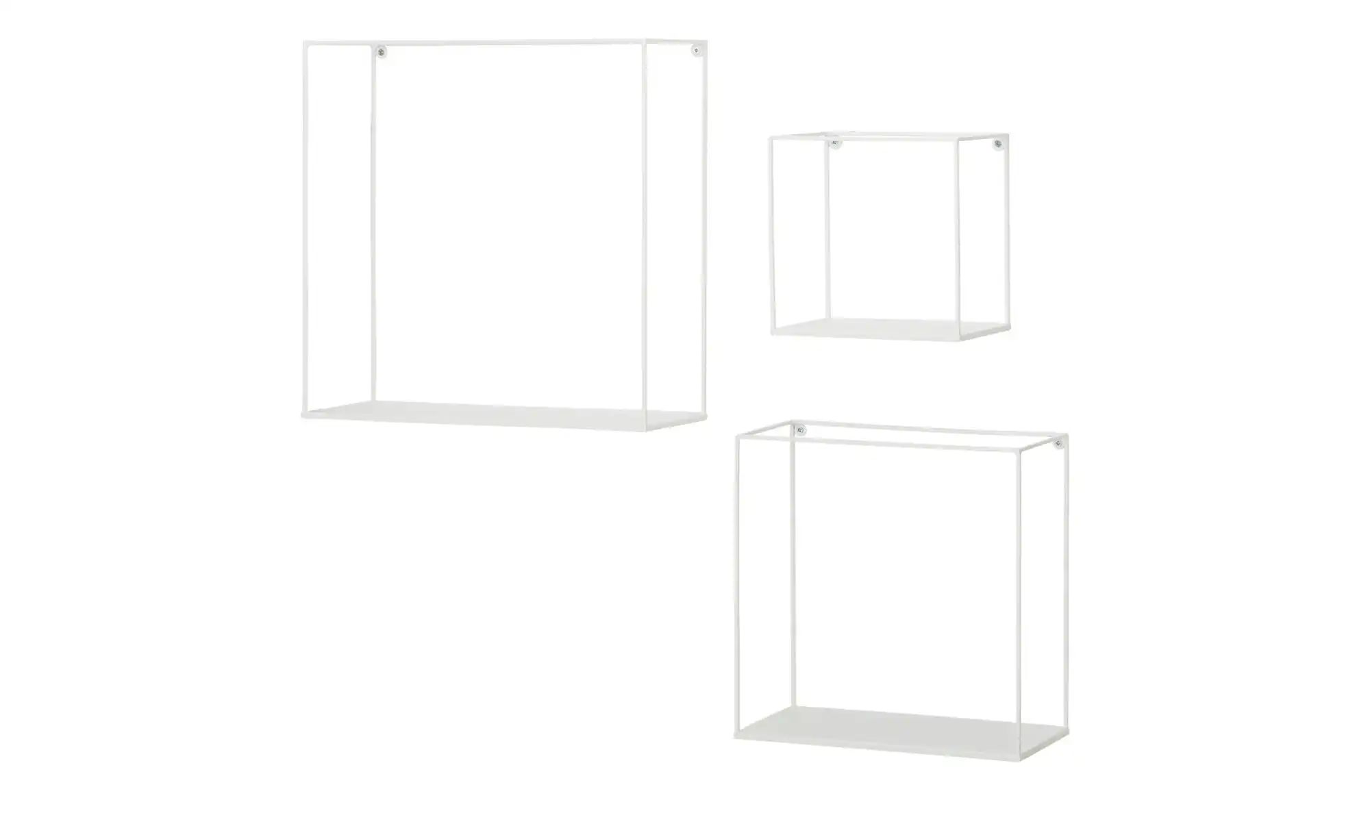 Wandregal 3er-Set Bahia | weiß | Maße (cm): B: 40 H: 40 T: 15.0 Regale > Wandregale - Sconto Image