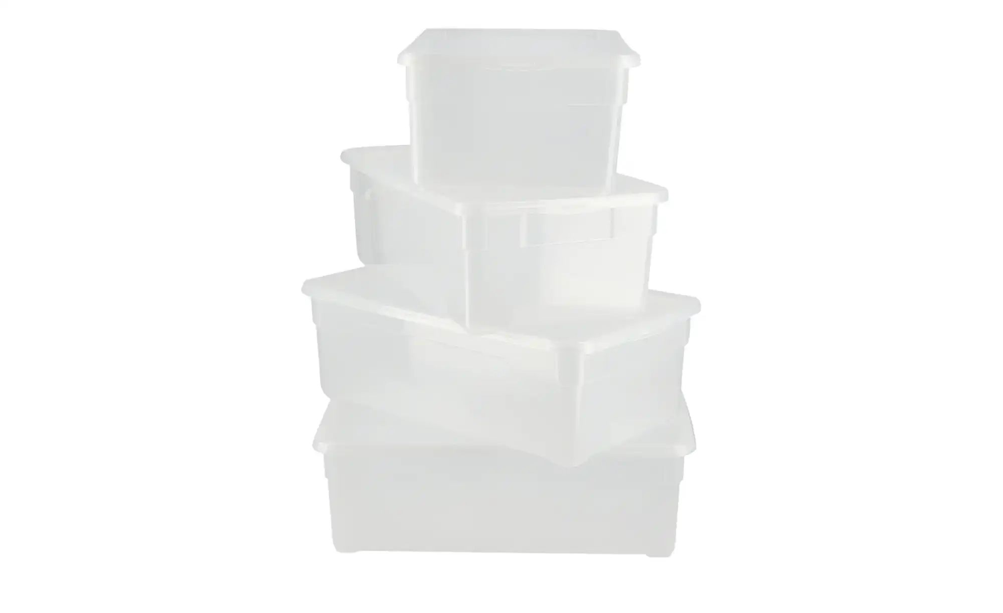 Rotho Aufbewahrungsbox 4er Set | transparent/klar | Polypropylen | Maße (cm): B: 19 H: 11 Aufbewahren & Ordnen > Aufbewahrungsboxen - Sconto Image