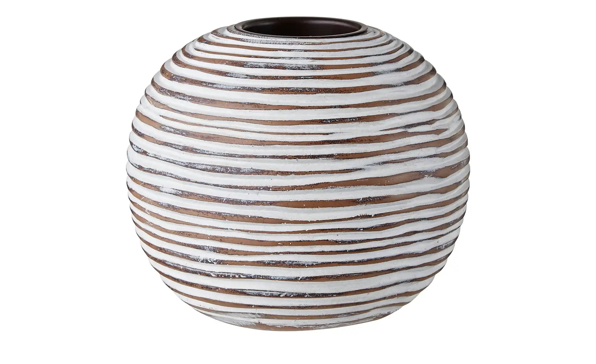 Teelichthalter | braun | Polyresin (Kunstharz) | Maße (cm): H: 10,5 Ø: 12.5 Dekoration > Kerzen & Kerzenständer > Teelichthalter - Sconto Image