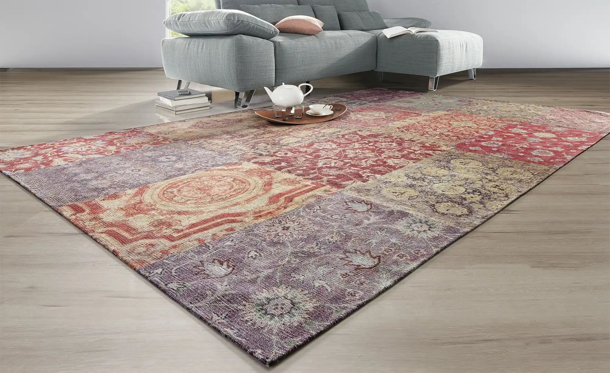 Webteppich Mehrfarbig Synthethische Fasern 34 Baumwolle 33