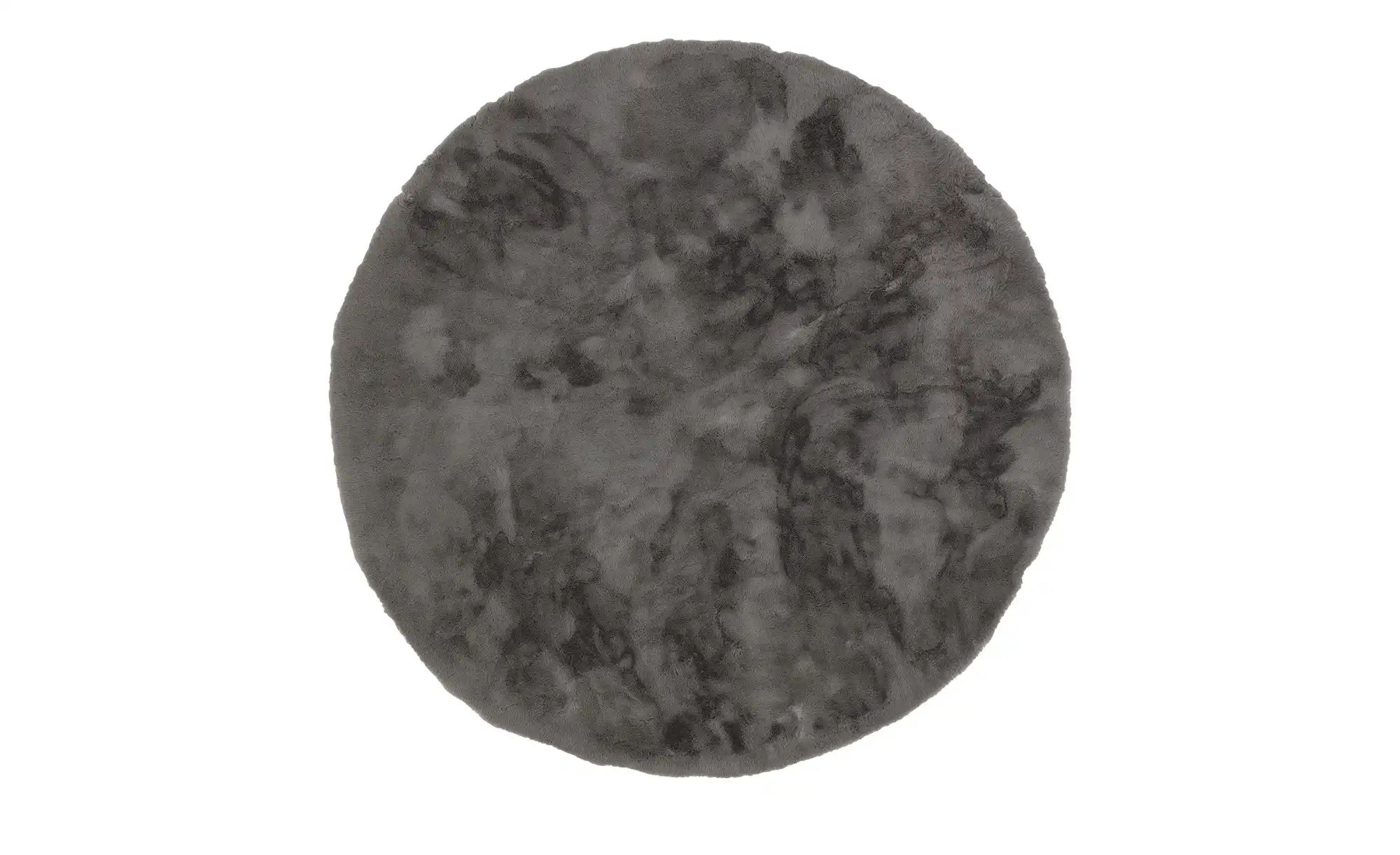 SCHÖNER WOHNEN Hochflorteppich | Grau, Ø 120 cm