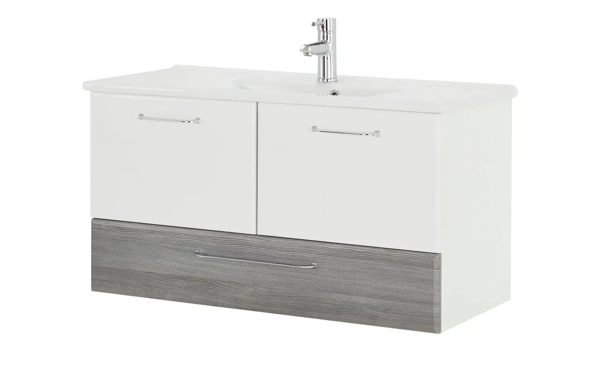 Waschtischunterschrank Friesach | weiß | Maße (cm): B: 96 H: 51 T: 44.0 Badmöbel > Badschränke > Waschbeckenunterschränke - Sconto Image