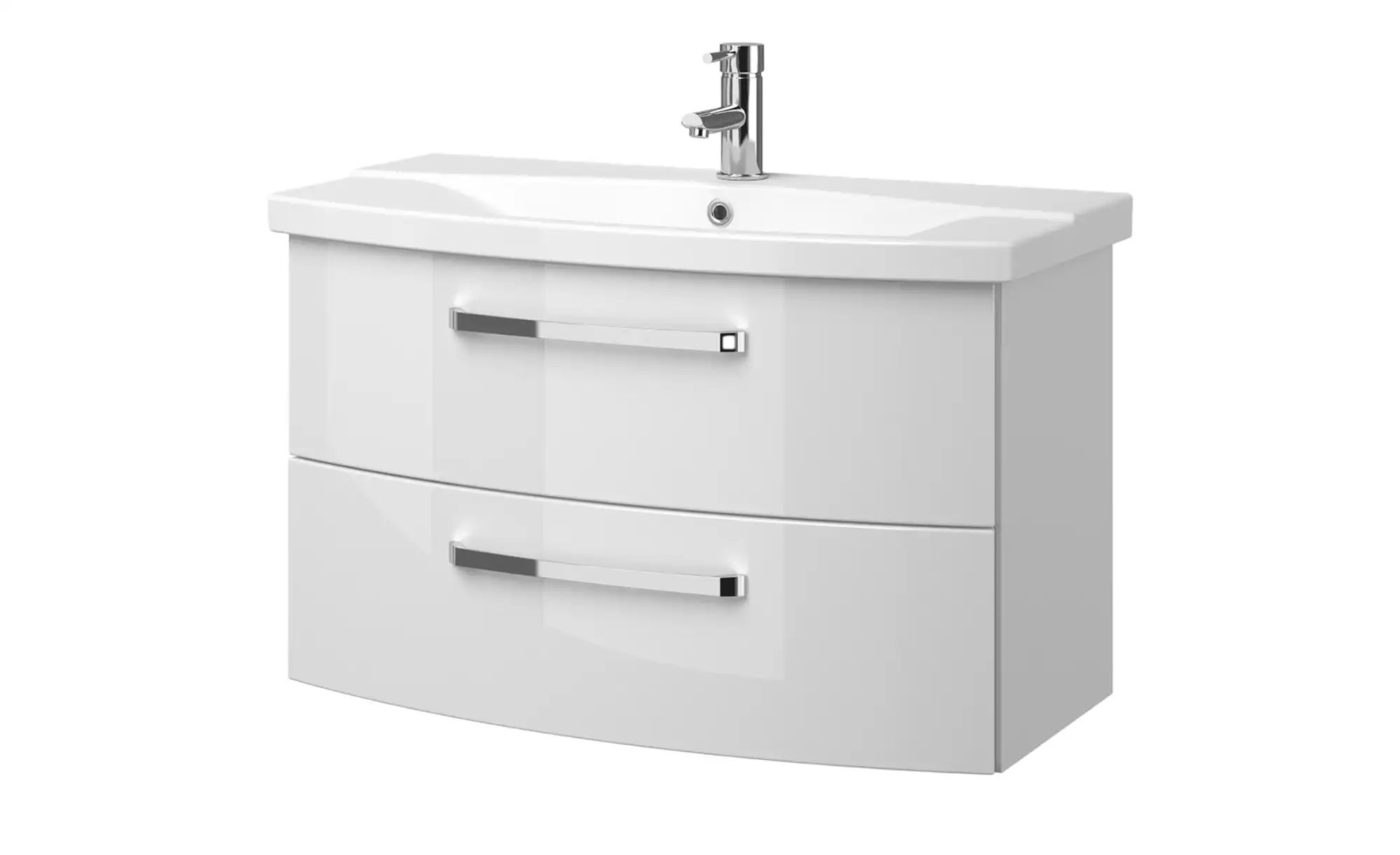 Waschtischkombination Hard | weiß | Maße (cm): B: 84 H: 53,7 T: 46.0 Badmöbel > Komplett-Badkombinationen - Sconto Image