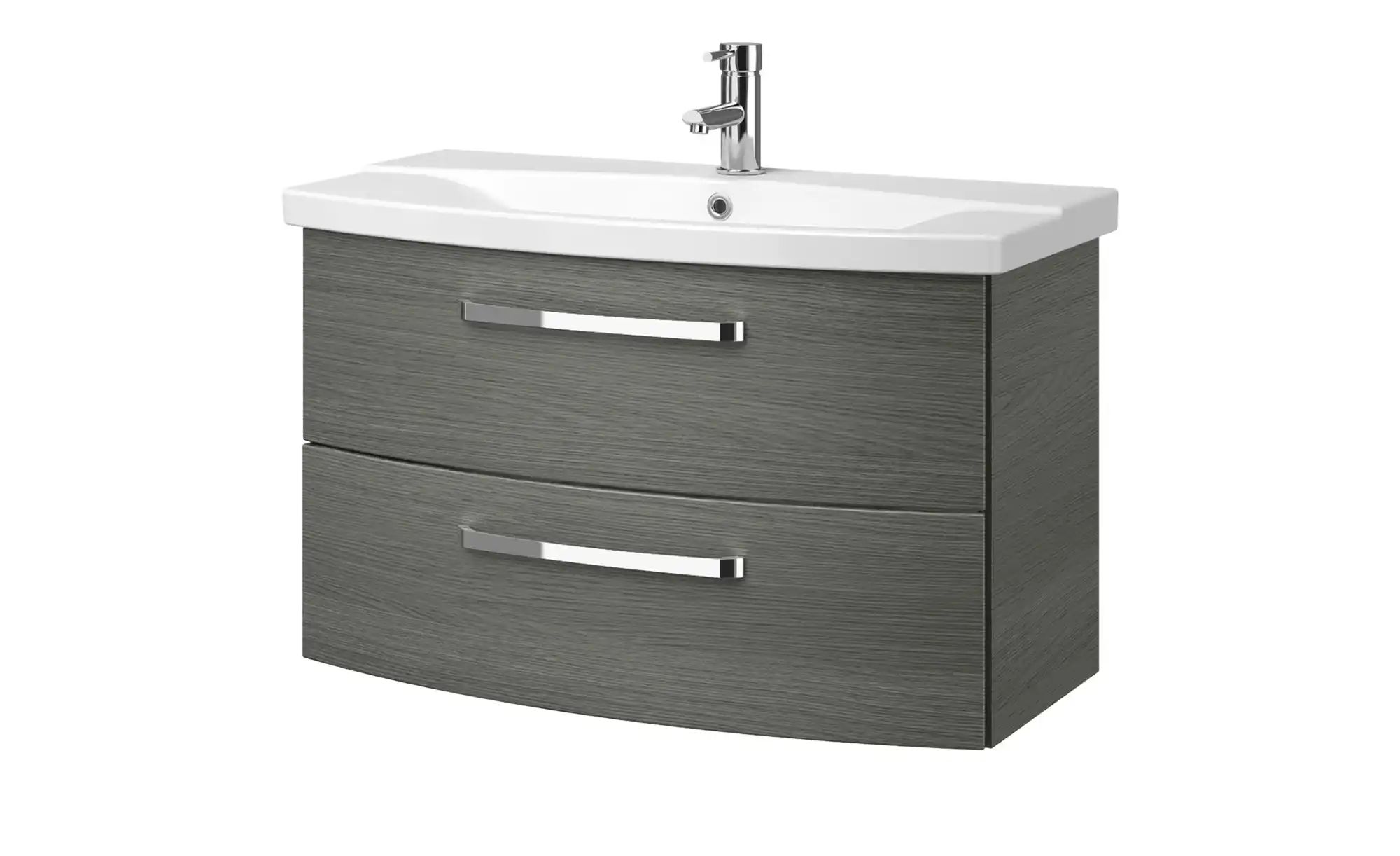 Waschtischkombination Hard | grau | Maße (cm): B: 84 H: 53,7 T: 46.0 Badmöbel > Komplett-Badkombinationen - Sconto Image