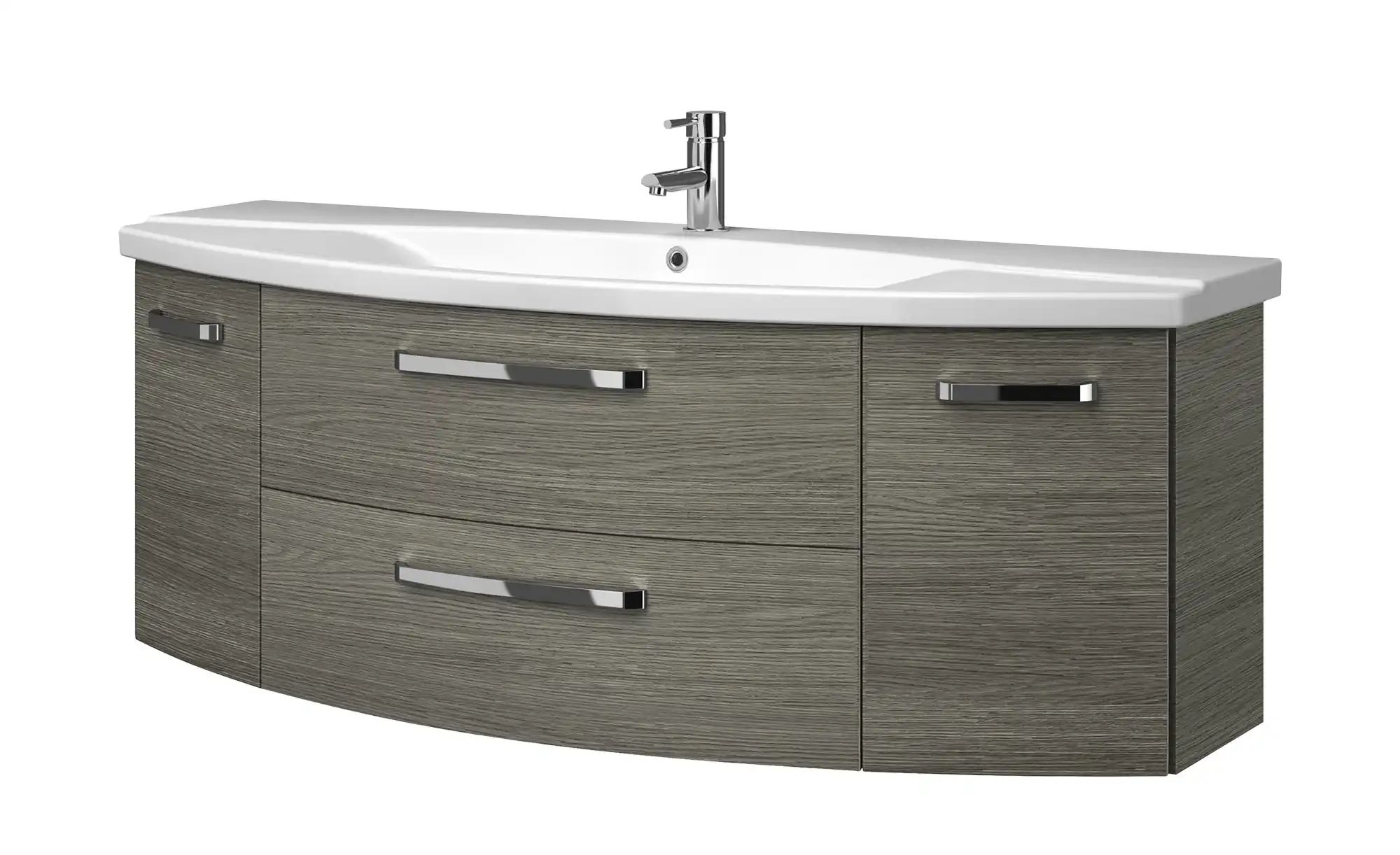 Waschtischkombination Hard | grau | Maße (cm): B: 144 H: 53,7 T: 49.5 Badmöbel > Komplett-Badkombinationen - Sconto Image