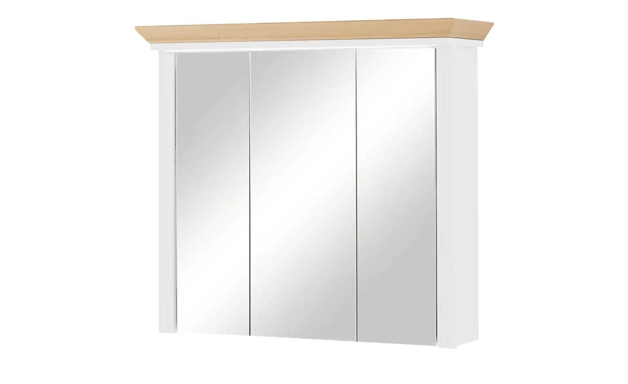 Spiegelschrank 3-türig Valparaiso | weiß | Maße (cm): B: 83 H: 75 T: 25.0 Badmöbel > Badschränke > Spiegelschränke - Sconto Image