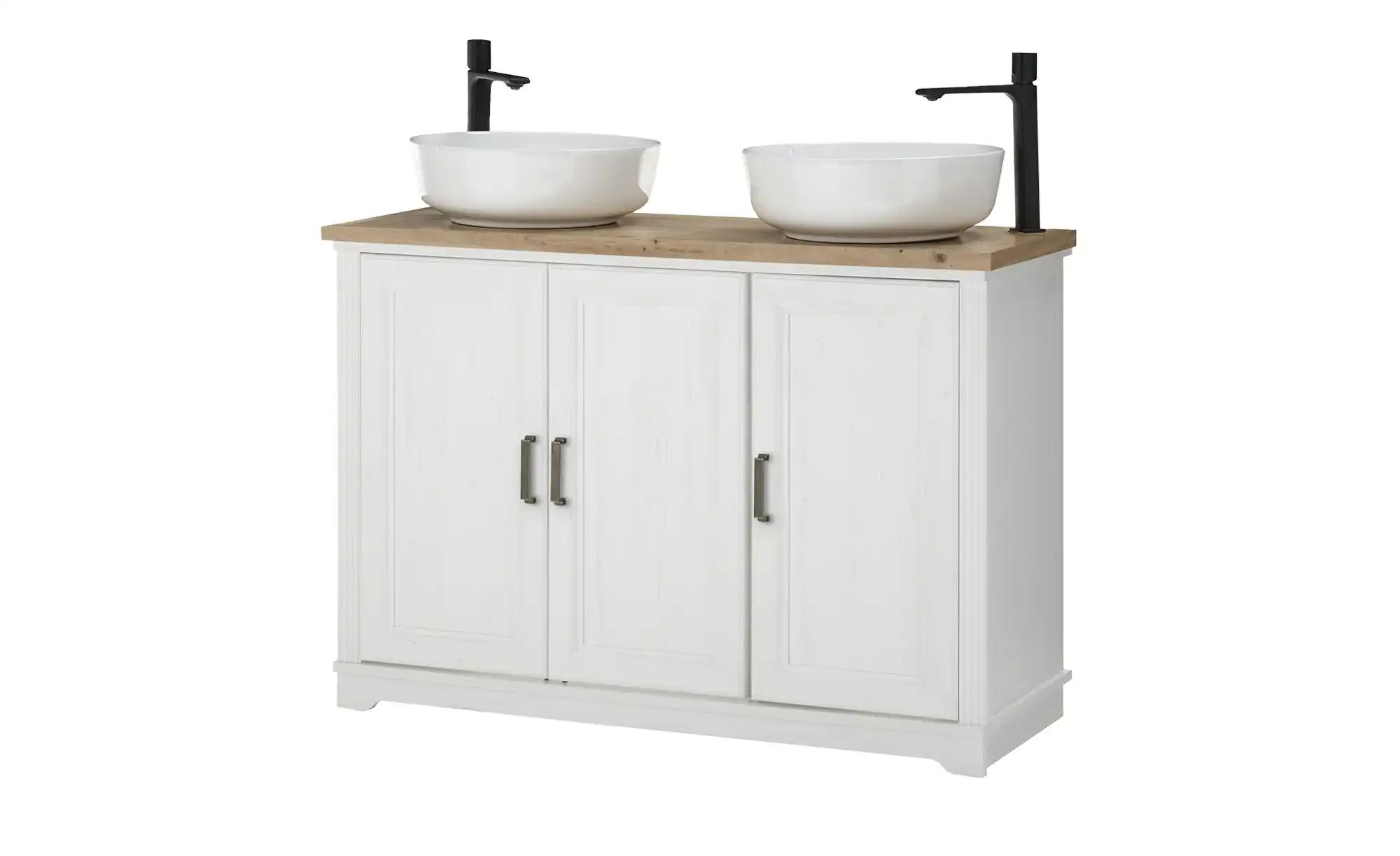 Waschtischkombination Valparaiso | weiß | Maße (cm): B: 116 H: 81 T: 47.0 Badmöbel > Komplett-Badkombinationen - Sconto Image