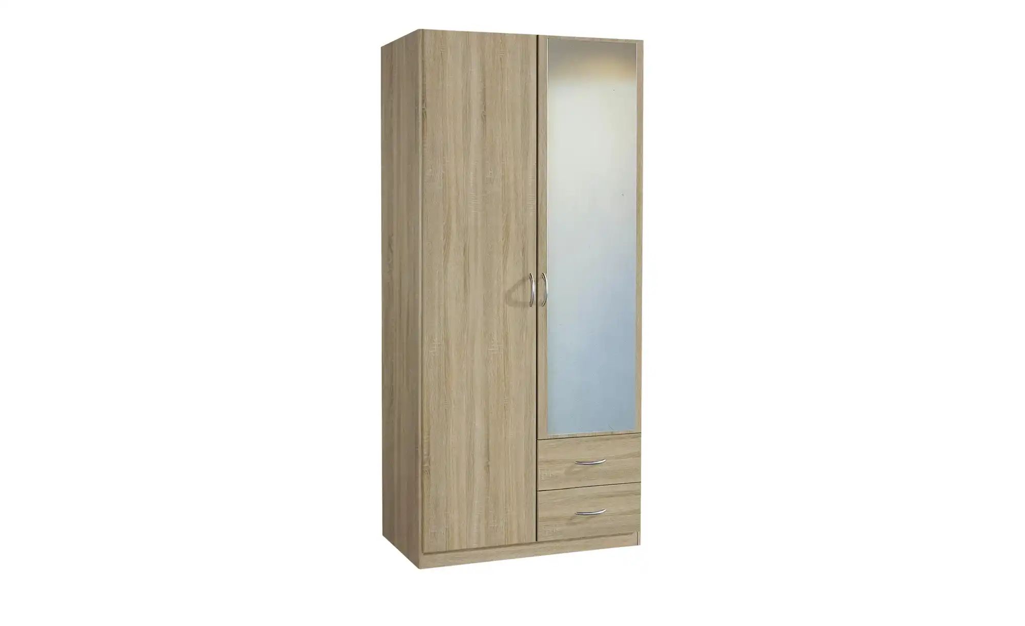 Kleiderschrank Case | holzfarben | Maße (cm): B: 91 H: 197 T: 54.0 Schränke > Kleiderschränke > Drehtürenschränke - Sconto Image