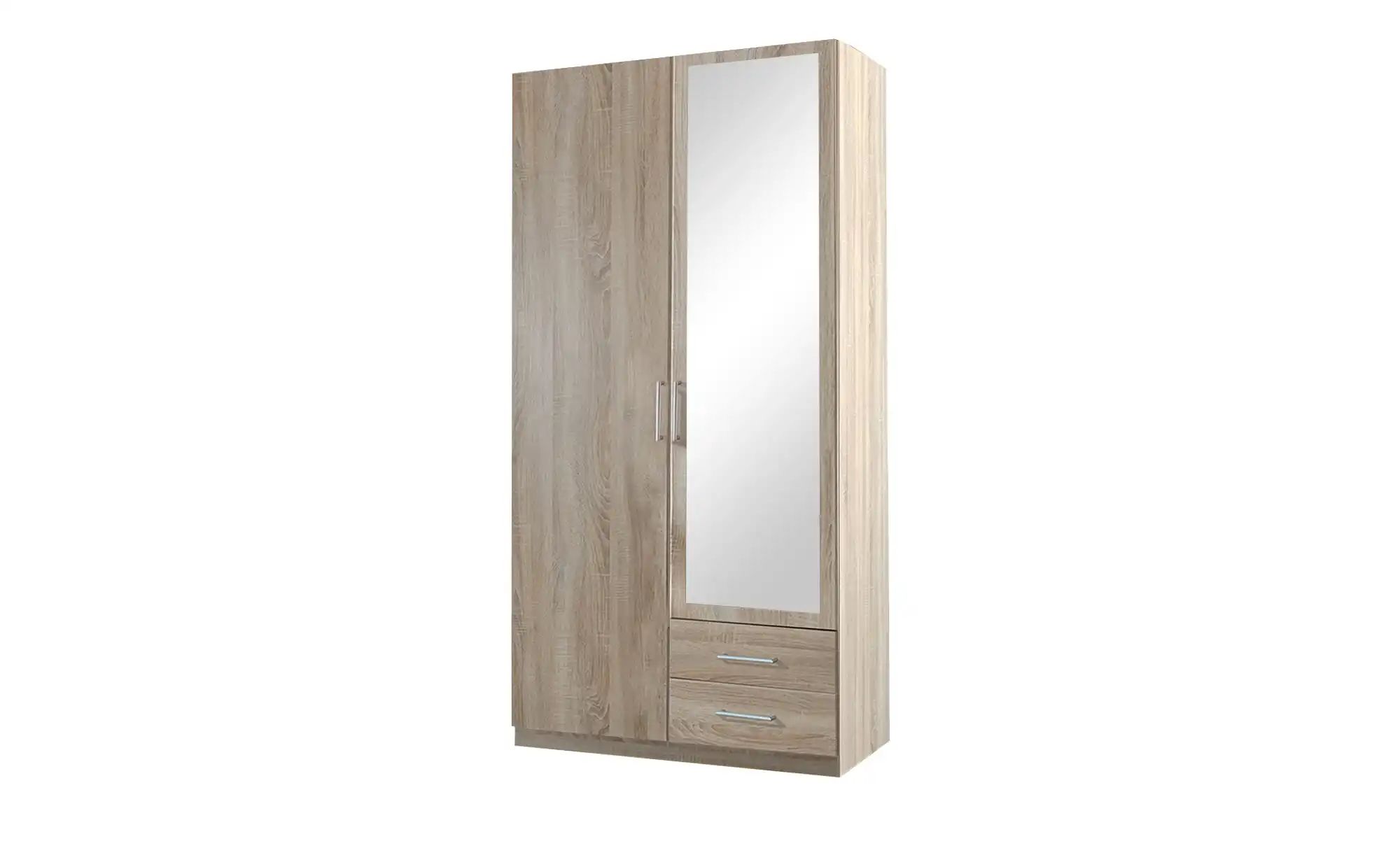 Kleiderschrank Osaka | holzfarben | Maße (cm): B: 91 H: 199 T: 58.0 Schränke > Kleiderschränke > Drehtürenschränke - Sconto Image