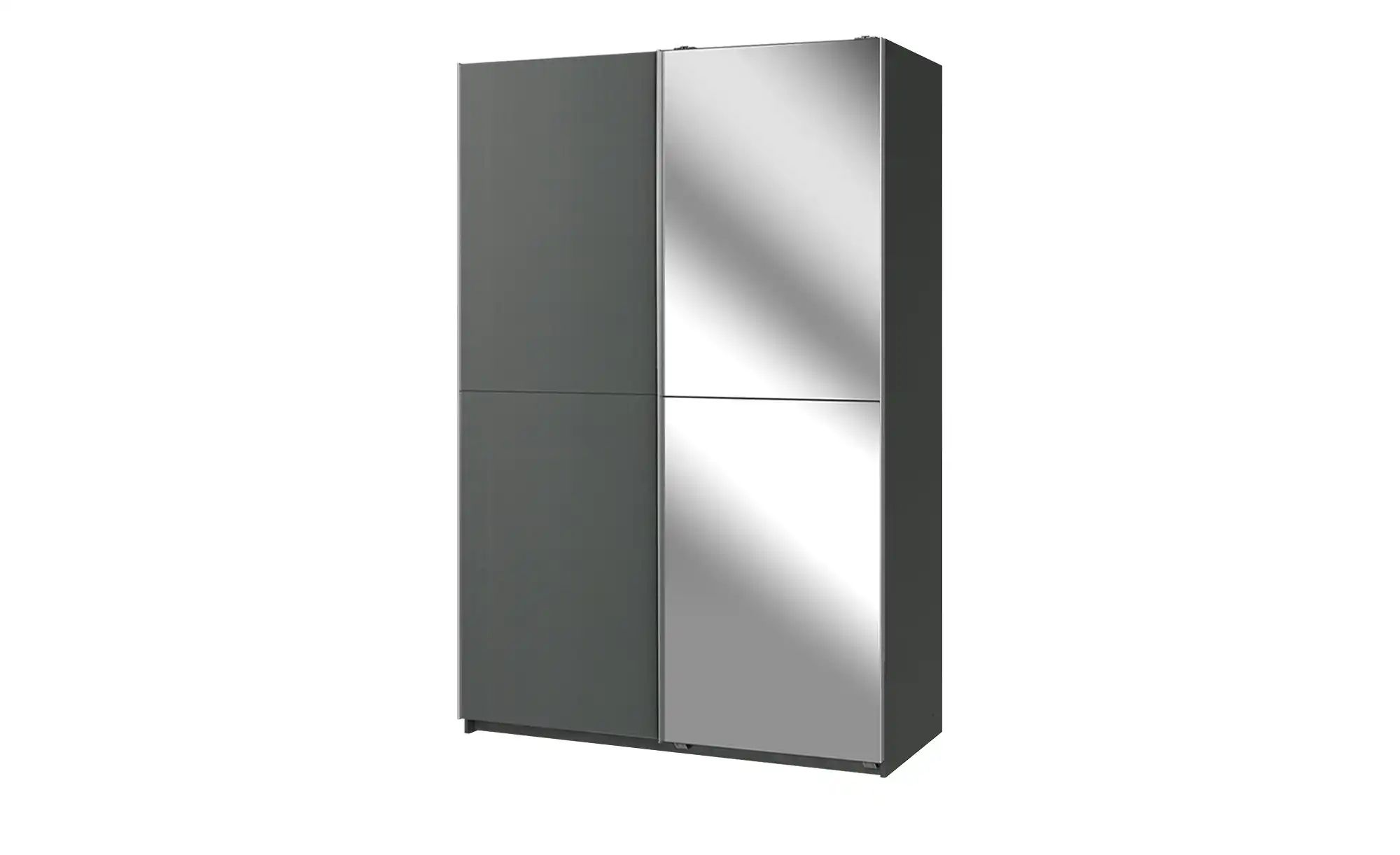 Schwebetürenschrank Queen | grau | Maße (cm): B: 135 H: 198 T: 65.0 Schränke > Kleiderschränke > Schwebetürenschränke - Sconto Image