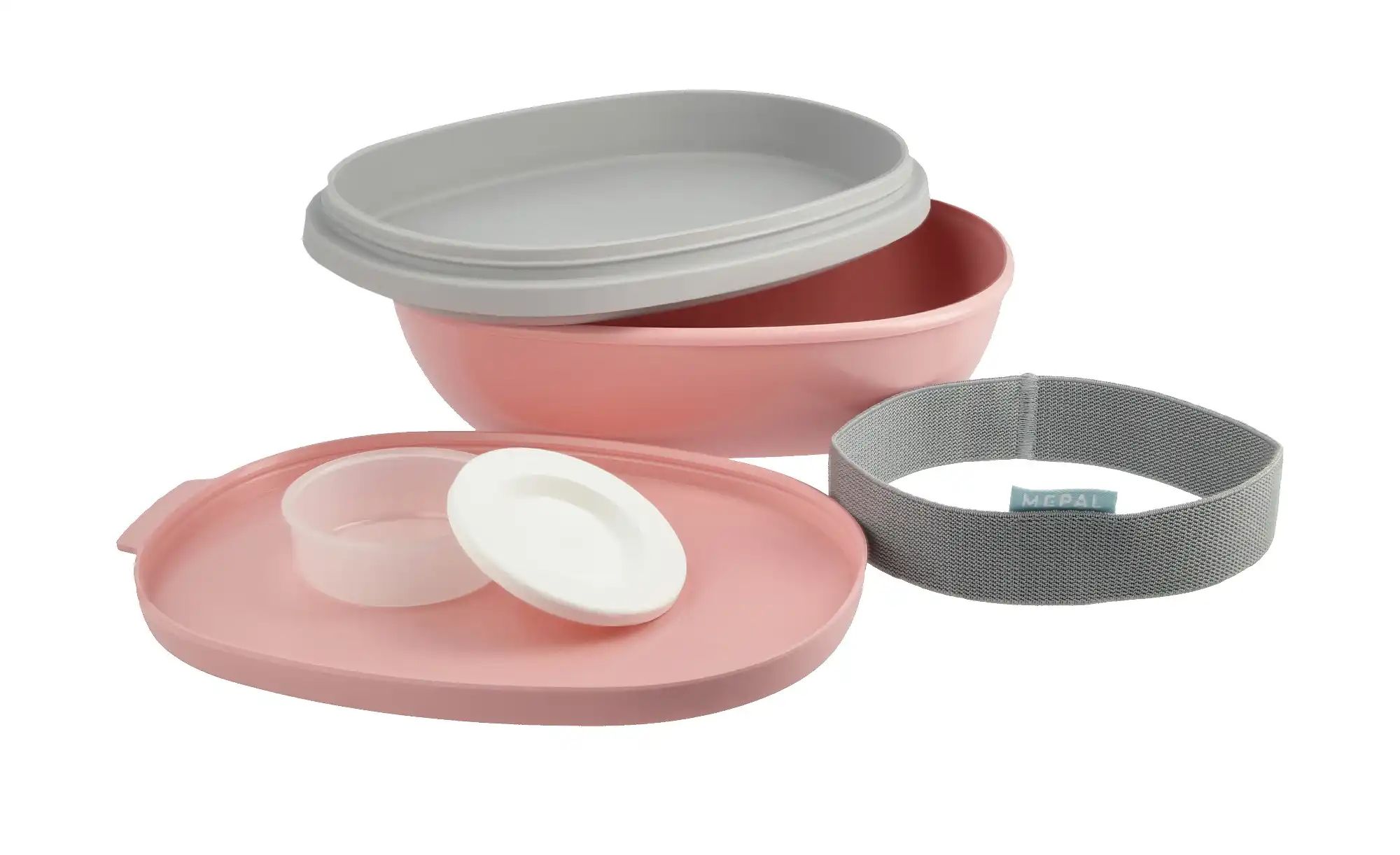 Mepal Lunchbox Duo To Go  Ellipse ¦ rosa/pink ¦ Kunststoff ¦ Maße (cm): B: 17,5 H: 7,5  -