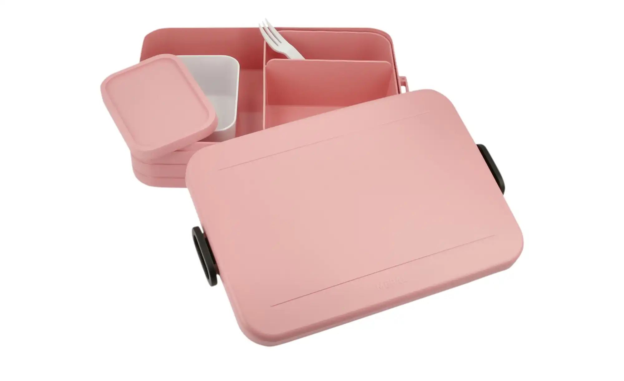 Mepal Bento-Lunchbox To Go  Take a break ¦ rosa/pink ¦ Kunststoff ¦ Maße (cm): B: 17 H: 6,5  -