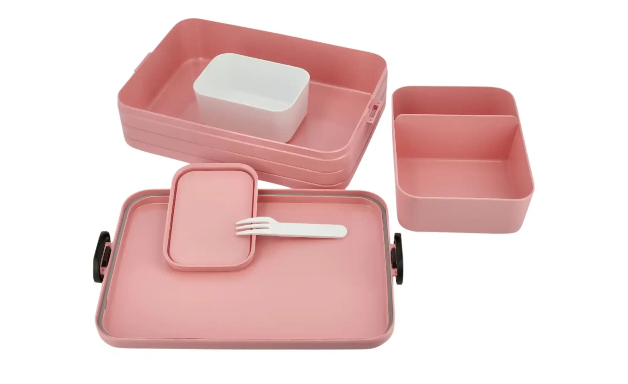 Mepal Bento-Lunchbox To Go  Take a break ¦ rosa/pink ¦ Kunststoff ¦ Maße (cm): B: 17 H: 6,5  -