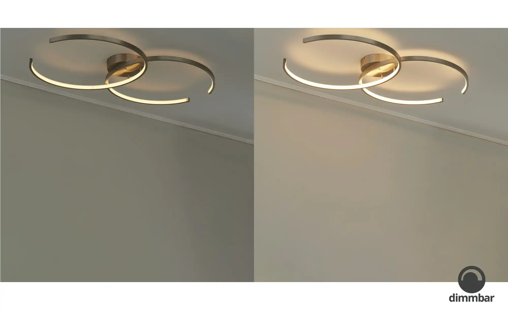 Trio Smart LED Sconto Deckenleuchte | - Nickel | Home