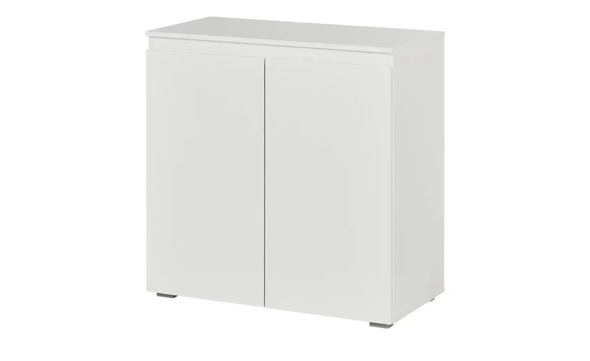 Kommode mit 2 Schranktüren weiß matt 80 cm - IMAGE - Bild 4