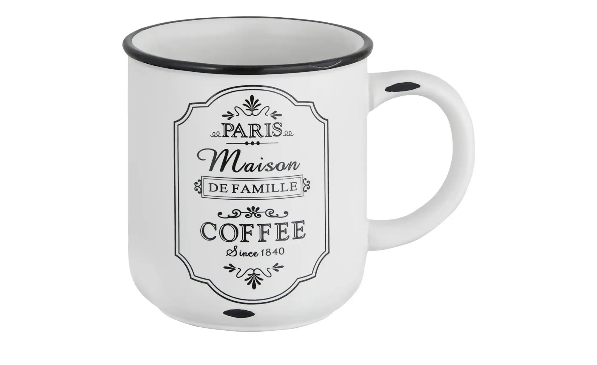 for friends Kaffeebecher  Paris ¦ weiß ¦ Steinzeug ¦ Maße (cm): H: 9,7  Ø: [8.8]  –