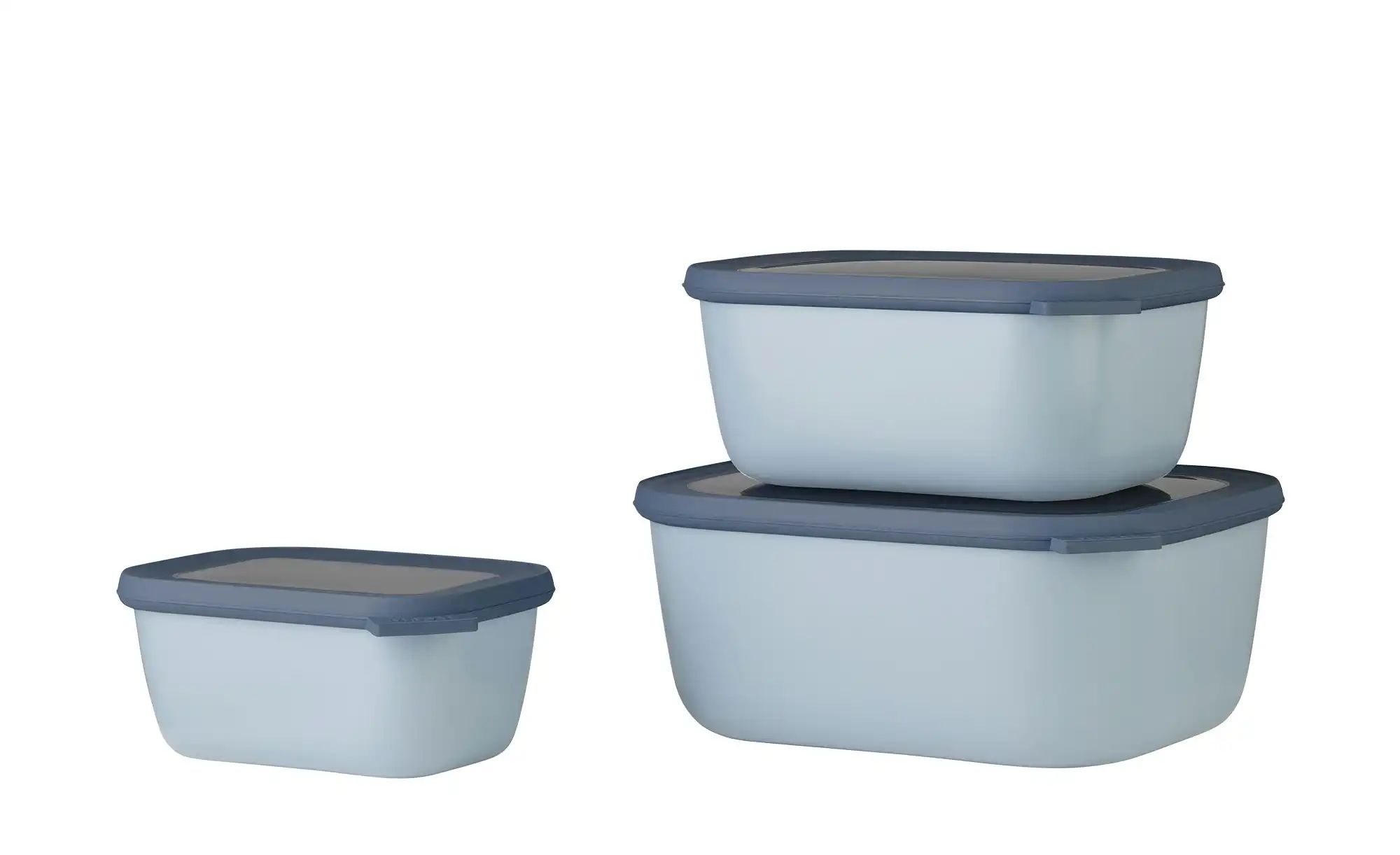 Mepal Multischüssel-Set, 3-teilig / 0,75l, 1,5l, 3,0l  Cirqula ¦ blau ¦ Maße (cm): B: 20 H: 10,5  –