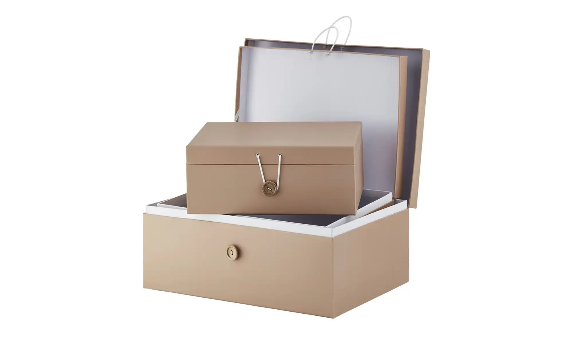 Aufbewahrungsboxen, 3er-Set | Beige | Sconto - Der Möbelmarkt