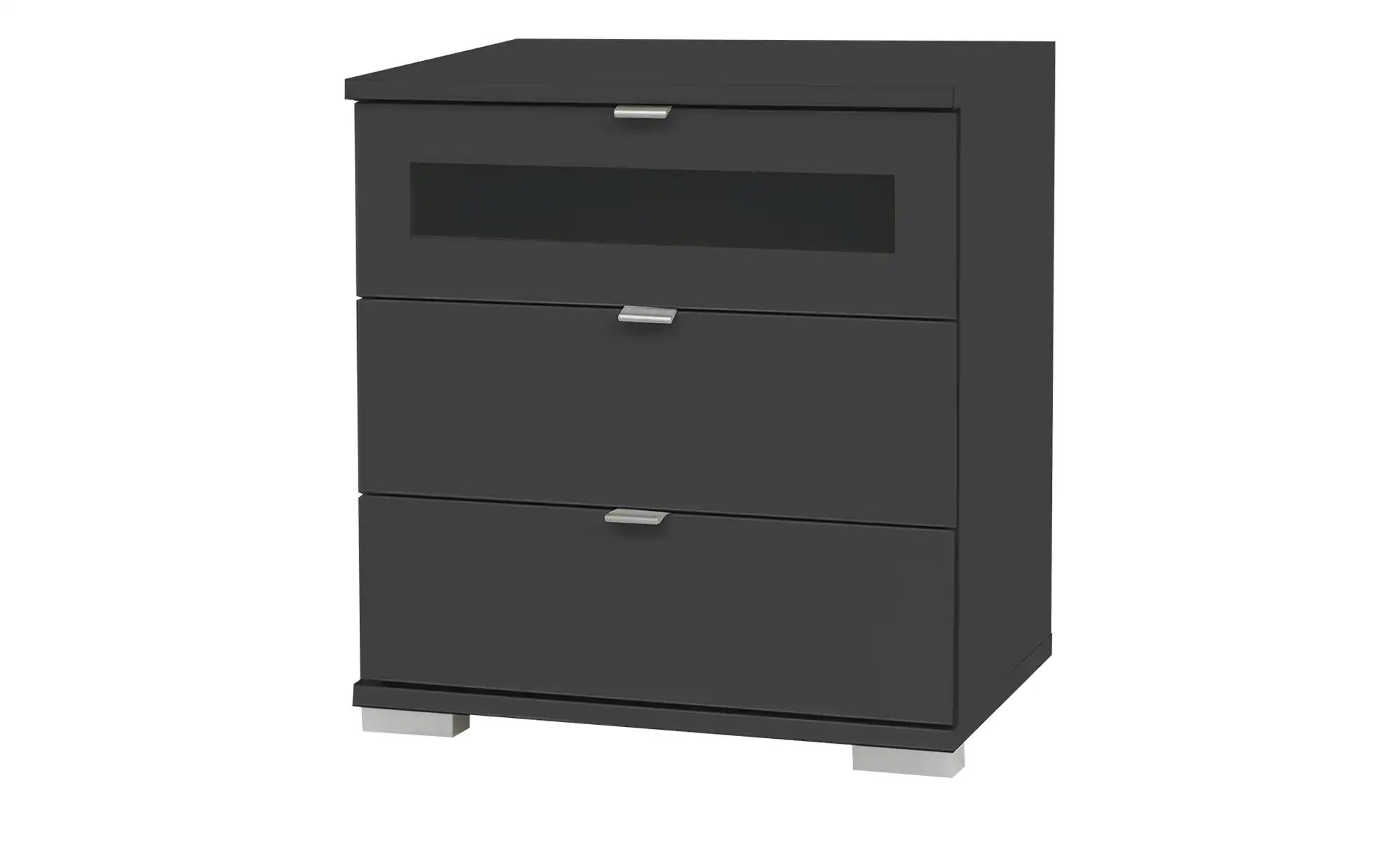 Nachtschrank Box Plus | schwarz | Maße (cm): B: 52 H: 58 T: 38.0 Kommoden & Sideboards > Nachttische - Sconto Image