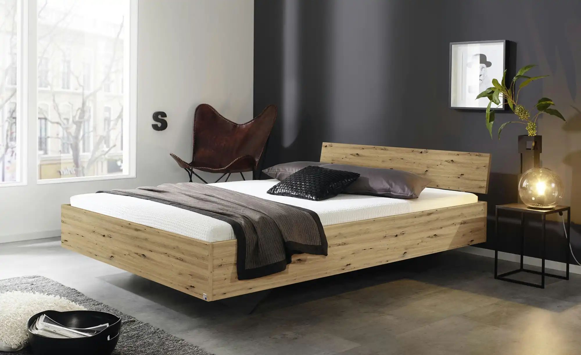 Futonbett Phoenix 140 cm, Eiche Artisan (Nachbildung)