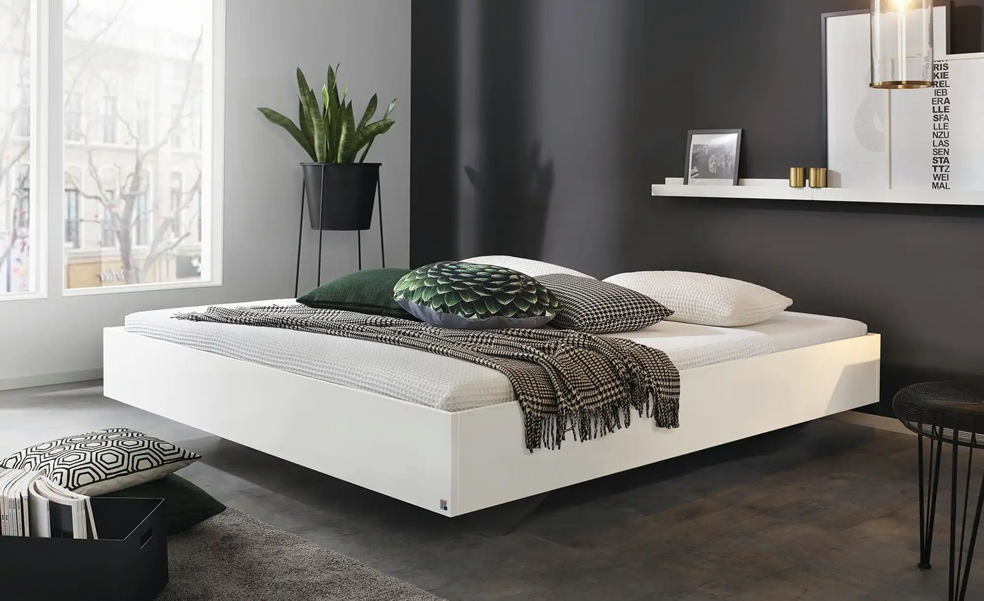 Futonbett Phoenix 160 cm, Alpinweiß Sconto Der Möbelmarkt