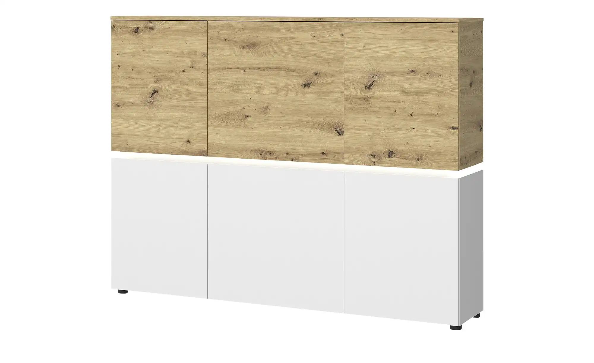 Highboard Luci | weiß | Maße (cm): B: 166 H: 132 T: 40.0 Kommoden & Sideboards > Highboards - Sconto Image