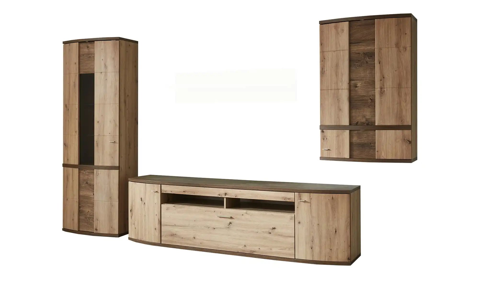 Wohnwand Grasse | holzfarben | Maße (cm): B: 357 H: 209 T: 50.0 Kommoden & Sideboards > Wohnwände - Sconto Image