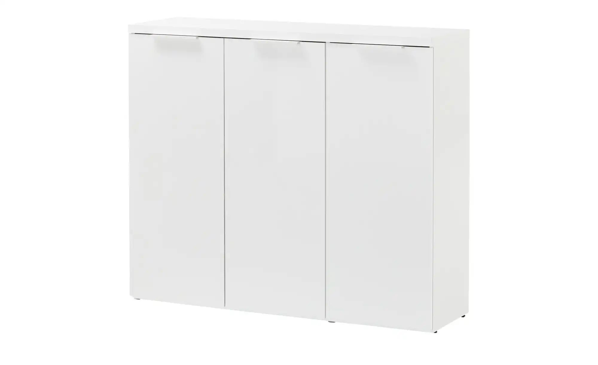 Kommode weiß hochglanz 120 cm 3-türig Metallgriffe - MUNDI - Image 3